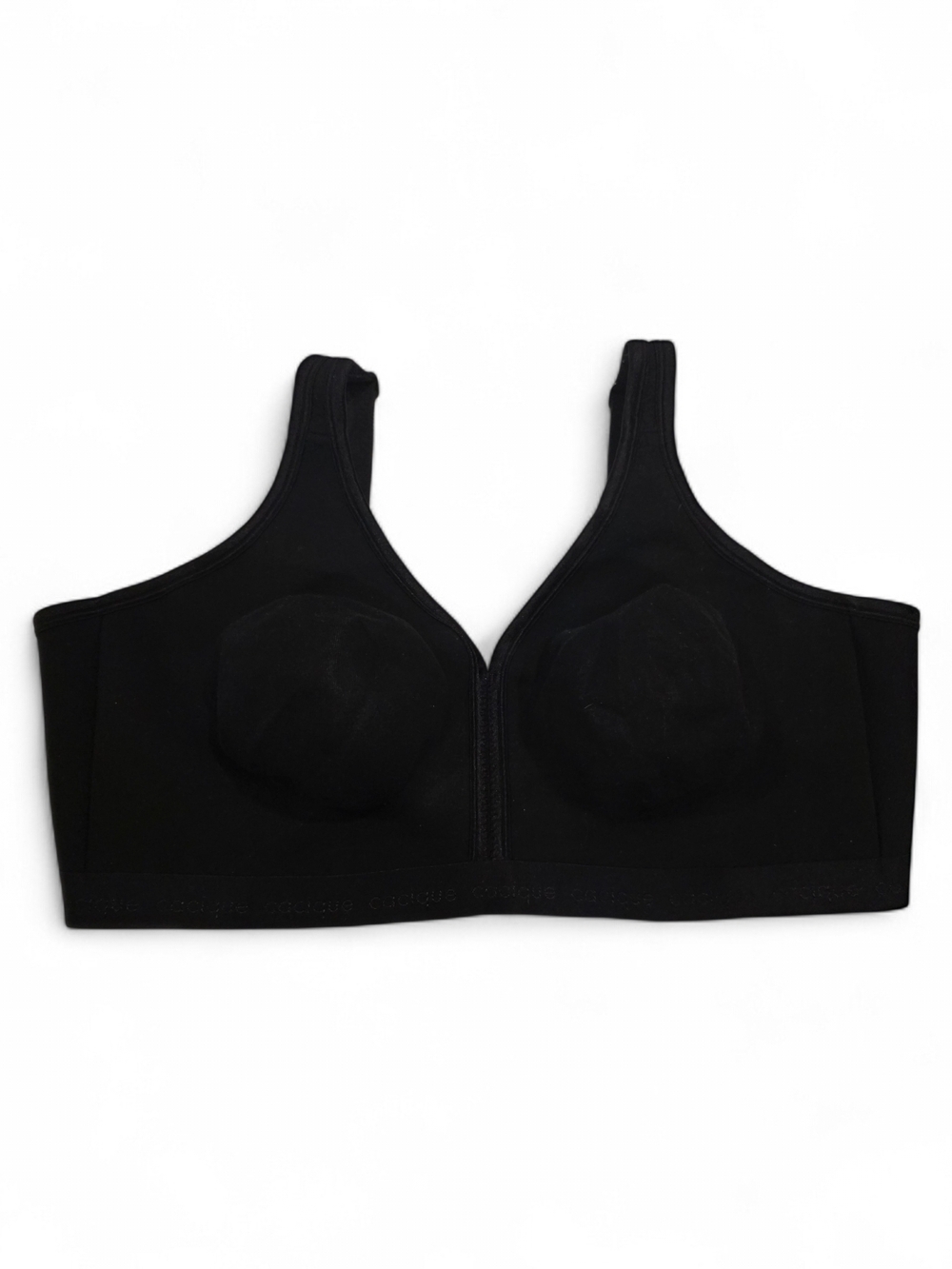 Cacique Black Wireless Support Bra 48DDD New